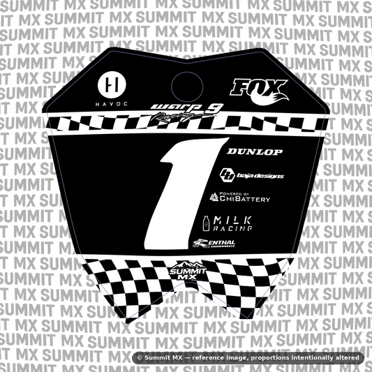 Finish Line number plate decal cut for the RTR number plate