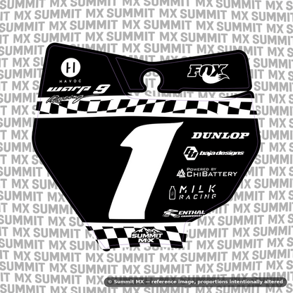 Finish Line Number Plate Decal