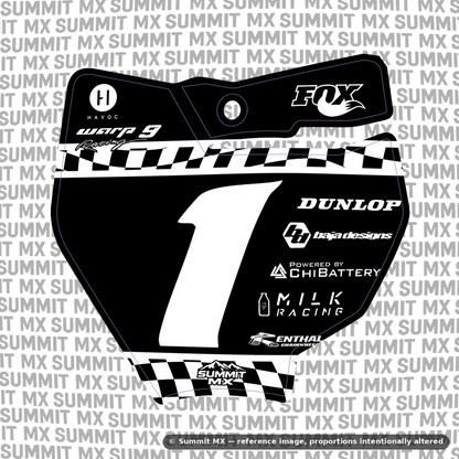 Finish Line Number Plate Decal