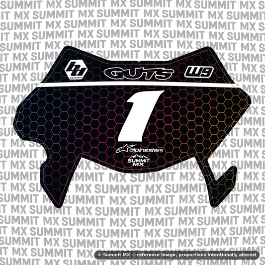 Hex number plate decal cut for the Ultra Bee number plate