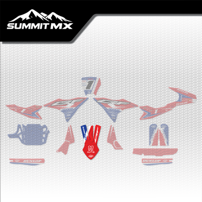Honda Inspired Altis Delta Front Fender Decal placement on the full kit