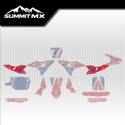 Honda Inspired Altis Delta Side Number Plate Decals placement on the full kit