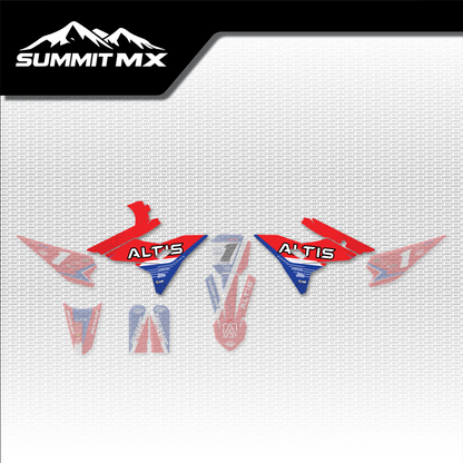 Honda Inspired Altis Sigma Front Shroud Decals placement on the full kit