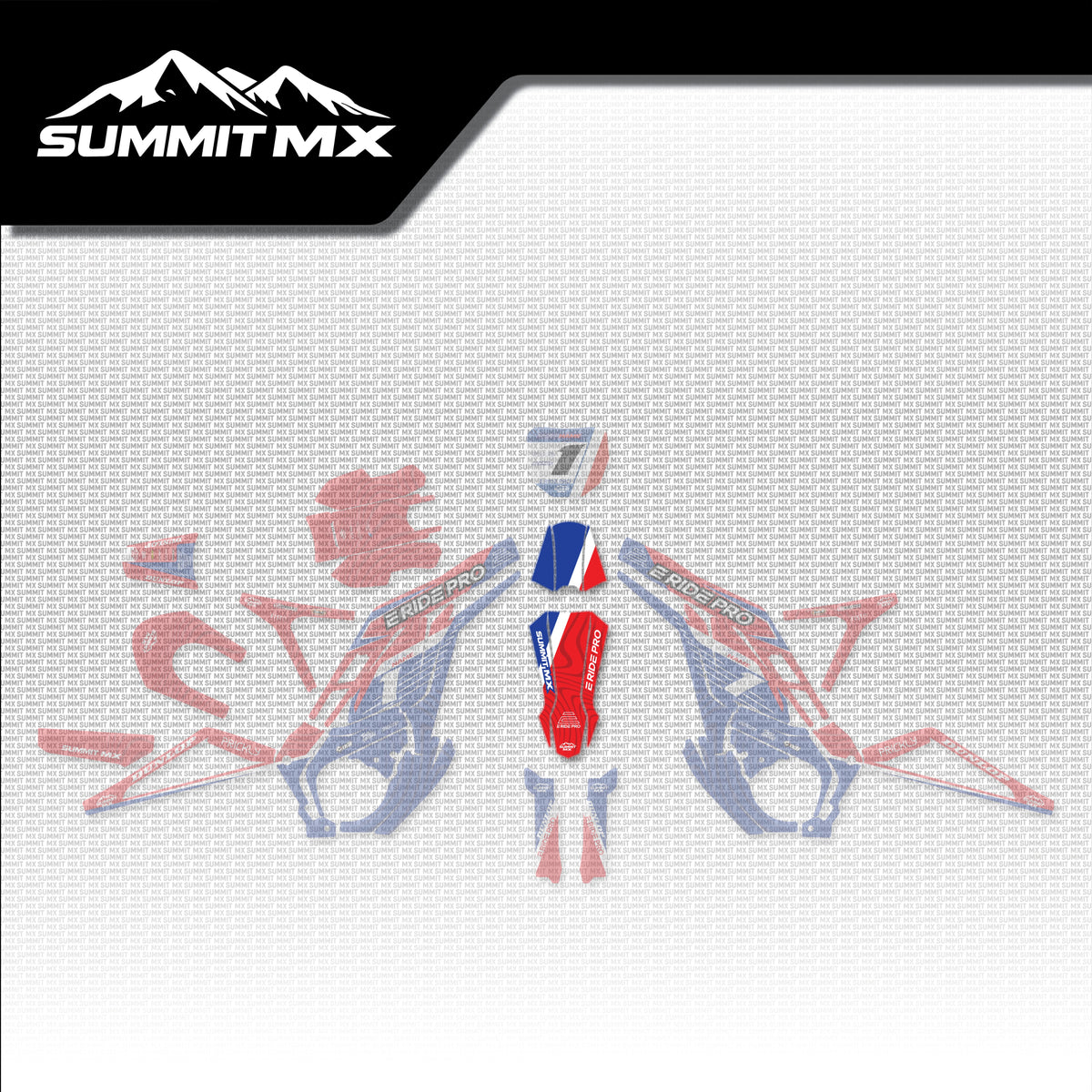 Honda Inspired E-Ride Pro Front Fender Decal placement on the full kit