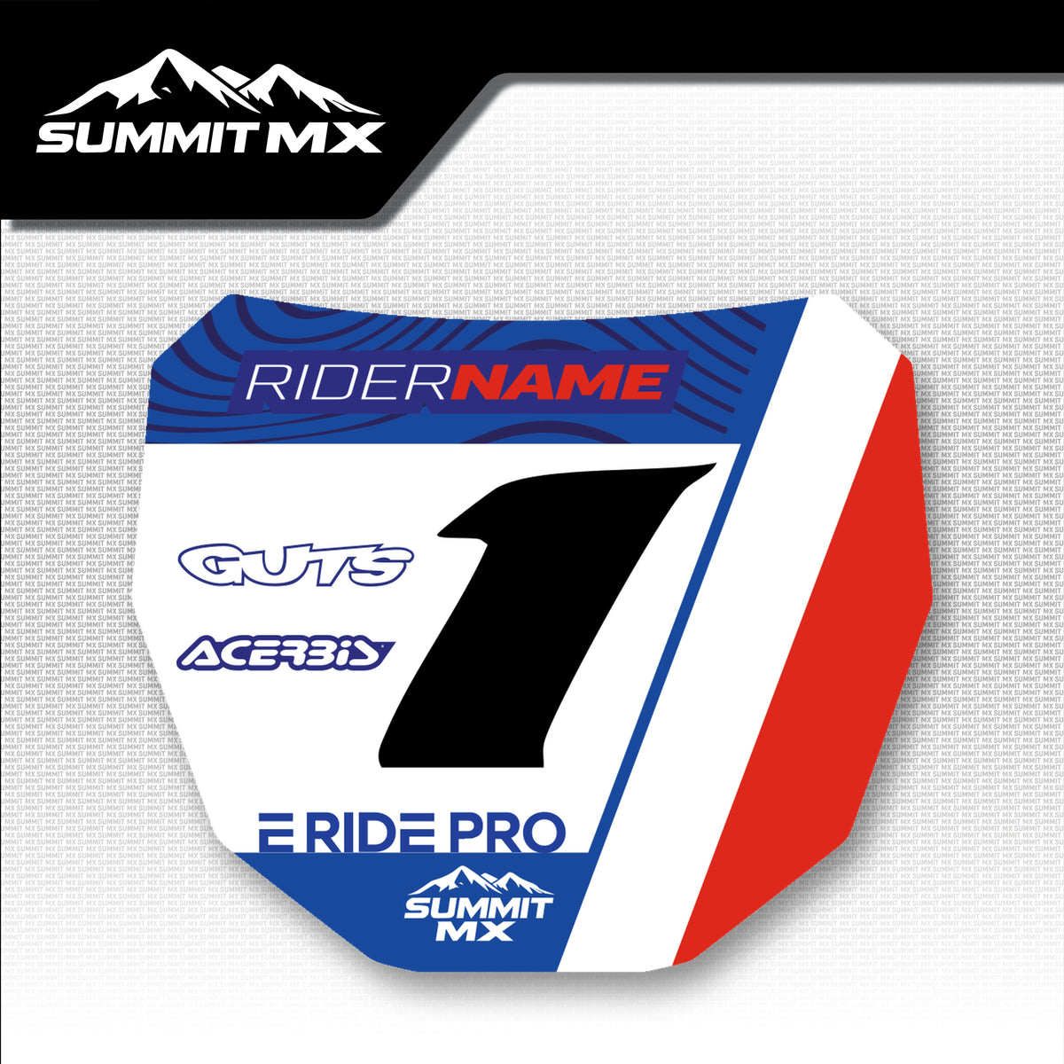 Honda Inspired E-Ride Pro Number Plate Decal