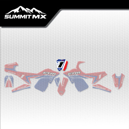 Honda Inspired ETM RTR Number Plate Decal placement on the full kit