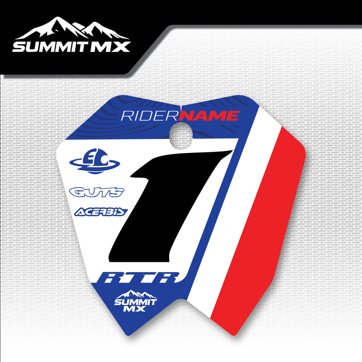 Honda Inspired ETM RTR Number Plate Decal