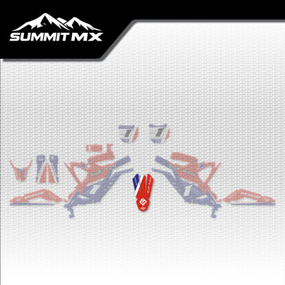 Honda Inspired Light Bee Front Fender Decal placement on the full kit