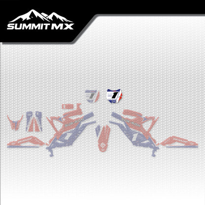 Honda Inspired Light Bee Number Plate Decal (2025+) placement on the full kit