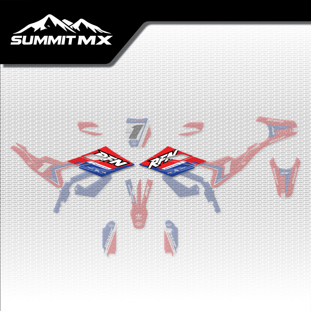Honda Inspired RFN Warrior Pro SX-E15 Front Shroud Decals placement on the full kit