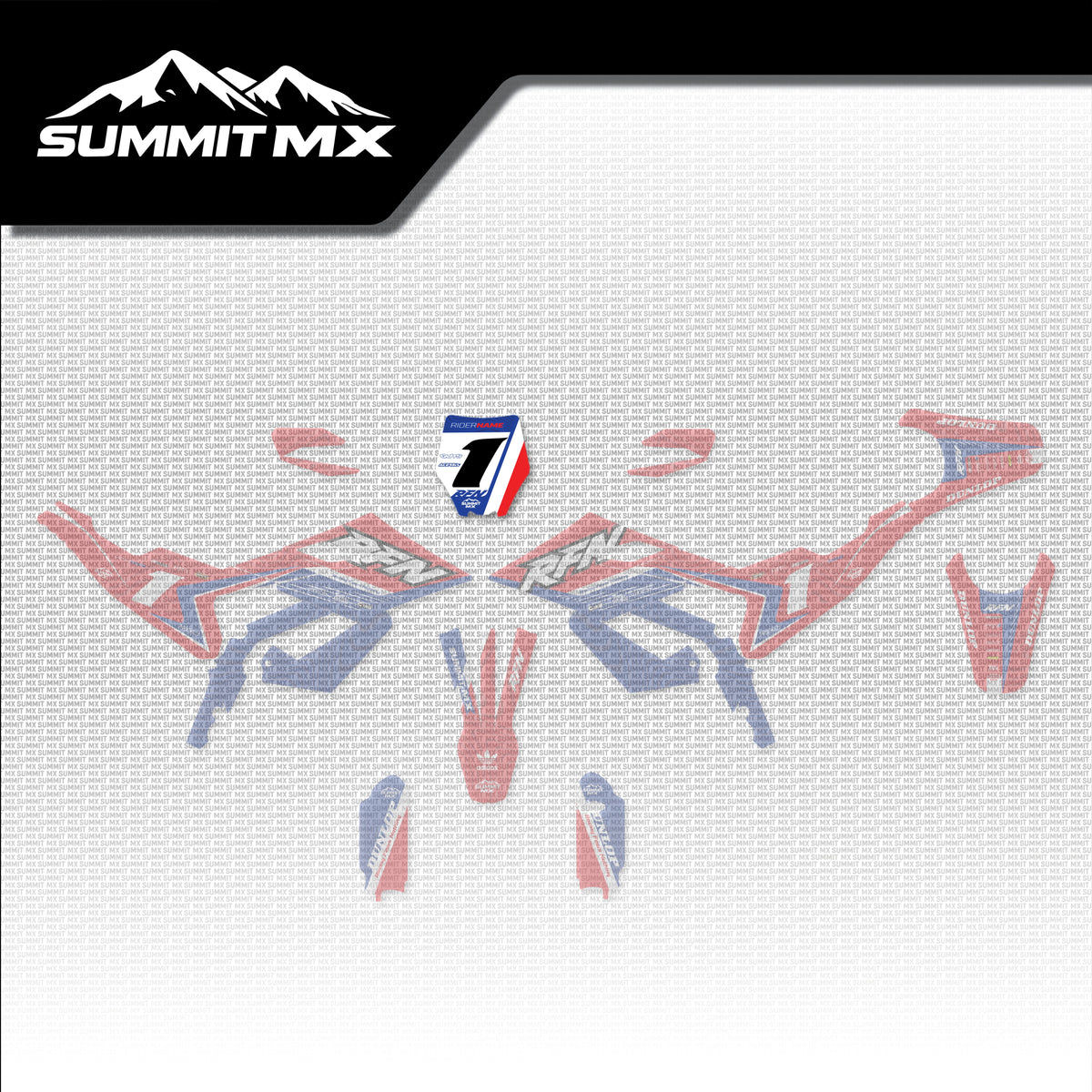 Honda Inspired RFN Warrior Pro SX-E15 Number Plate Decal placement on the full kit