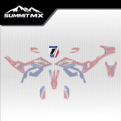 Honda Inspired RFN Warrior Pro SX-E15 Number Plate Decal placement on the full kit
