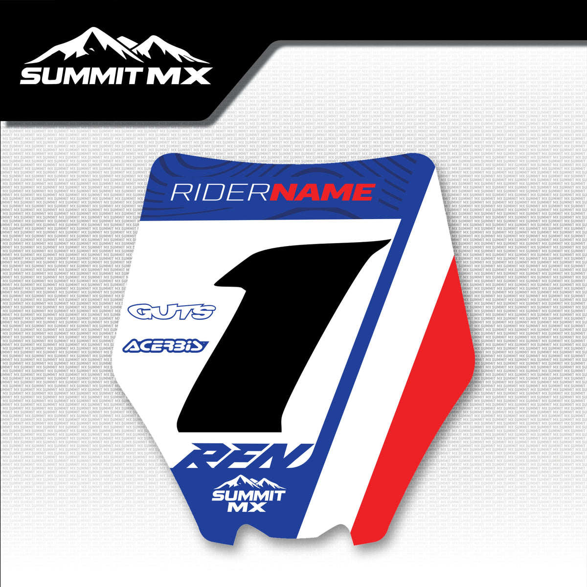 Honda Inspired RFN Warrior Pro SX-E15 Number Plate Decal