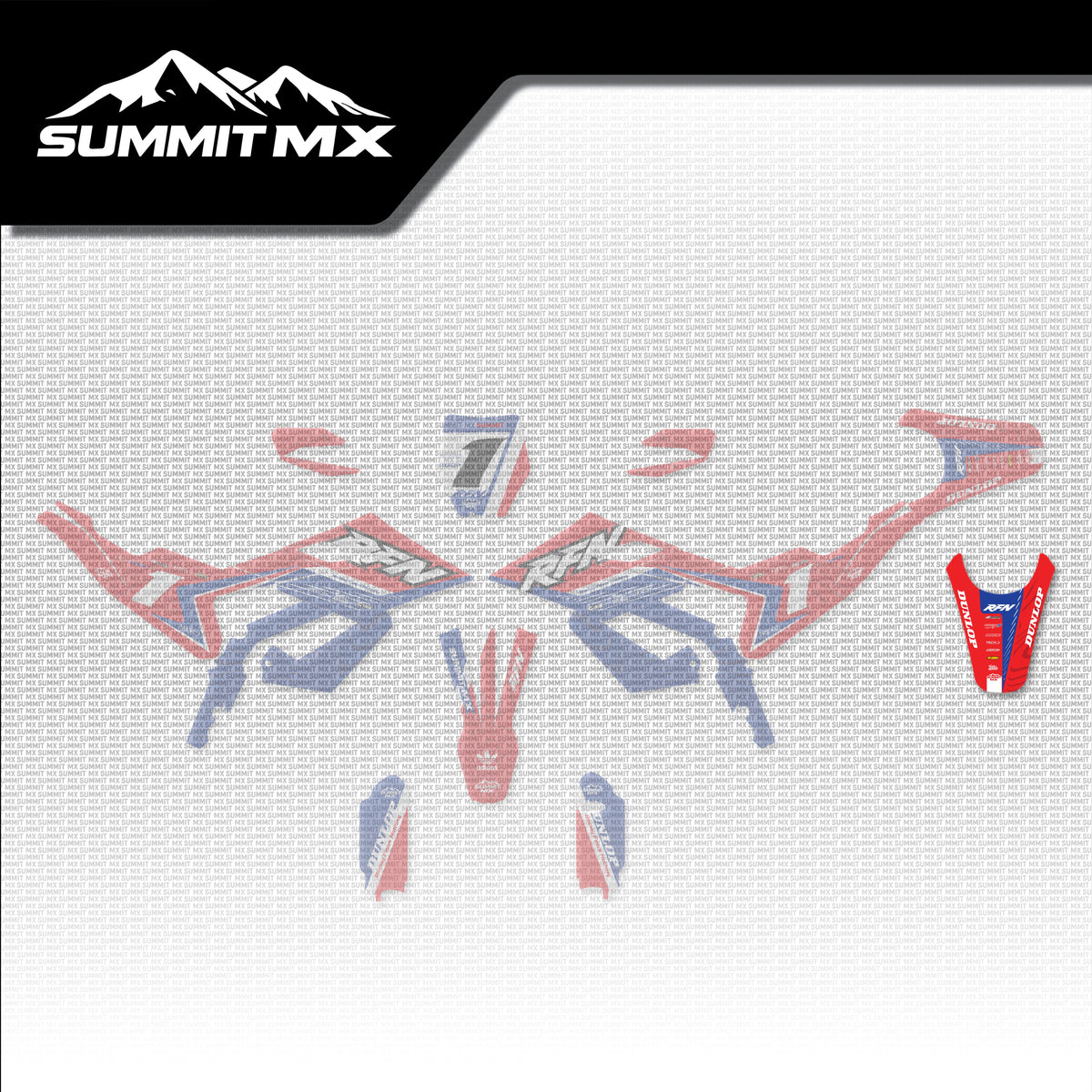 Honda Inspired RFN Warrior Pro SX-E15 Rear Fender Decal placement on the full kit