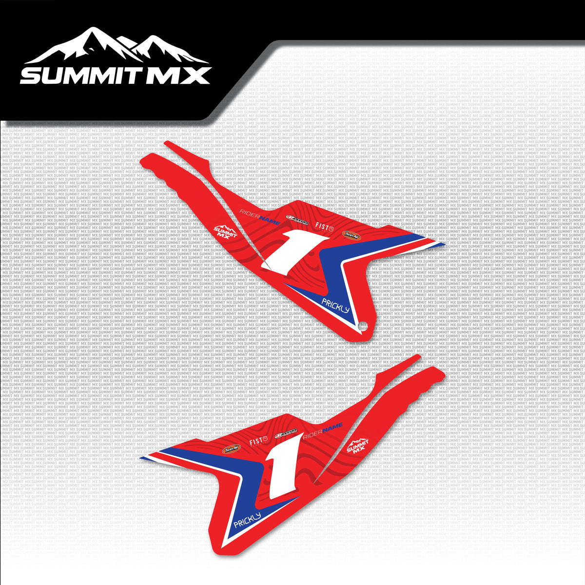 Honda Inspired RFN Warrior Pro SX-E15 Side Number Plate Decals
