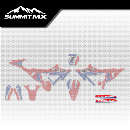 Honda Inspired Stark Varg Swing Arm Decals placement on the full kit