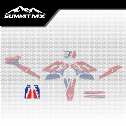 Honda Inspired Storm Bee Fork Guard Decals placement on the full kit
