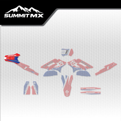 Honda Inspired Storm Bee Rear Fender Decal placement on the full kit