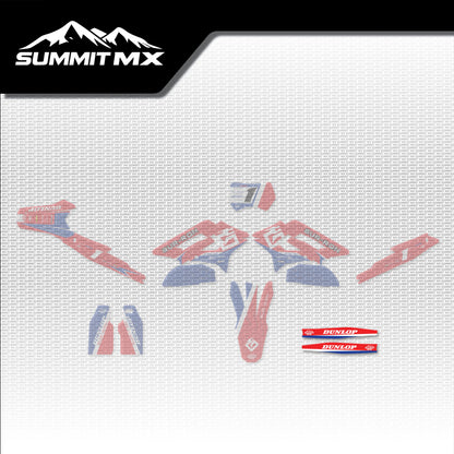 Honda Inspired Storm Bee Swing Arm Decals placement on the full kit