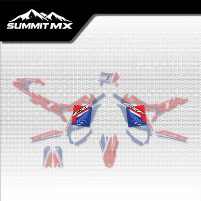 Honda Inspired Ultra Bee Battery Decal shown in place on the full kit layout
