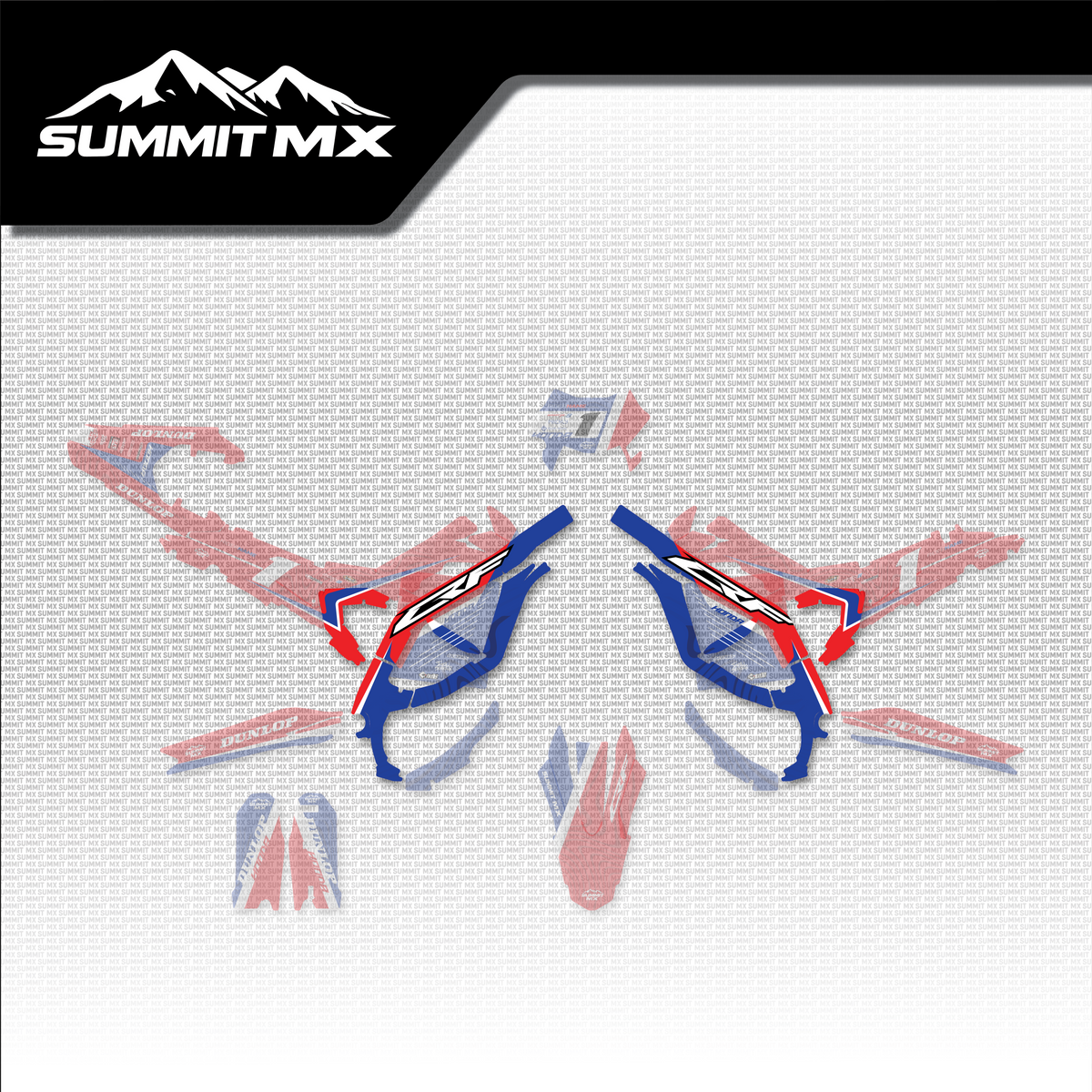 Honda Inspired Ultra Bee Frame Decals shown in place on the full kit layout