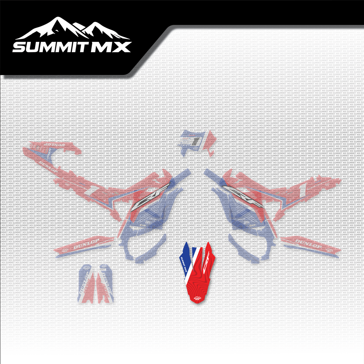 Honda Inspired Ultra Bee Front Fender Decal shown in place on the full kit layout