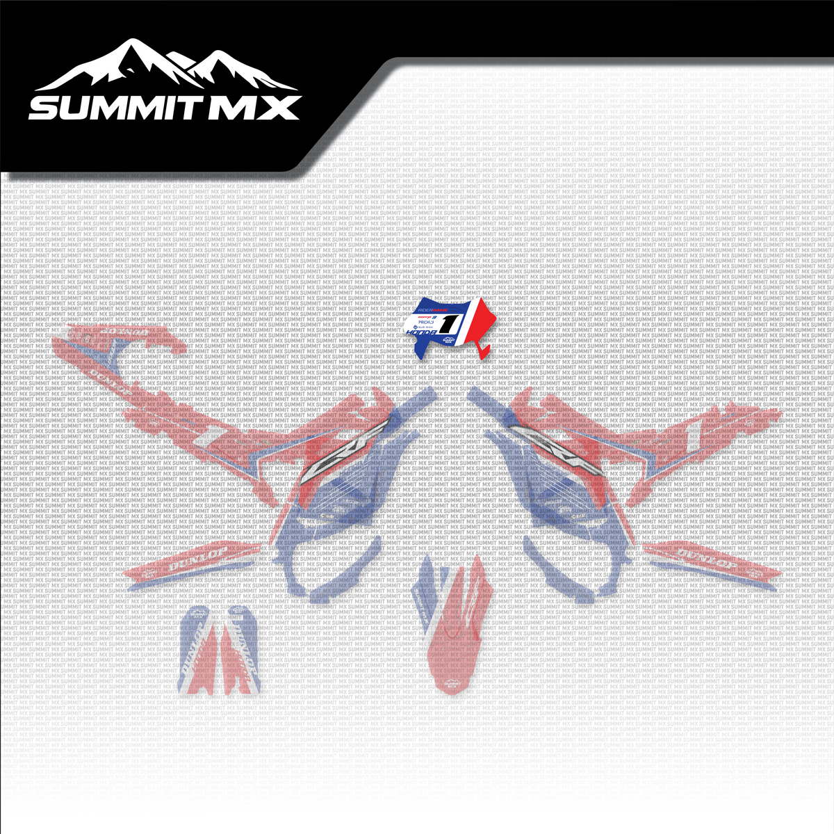 Honda Inspired Ultra Bee Number Plate Decal shown in place on the full kit layout