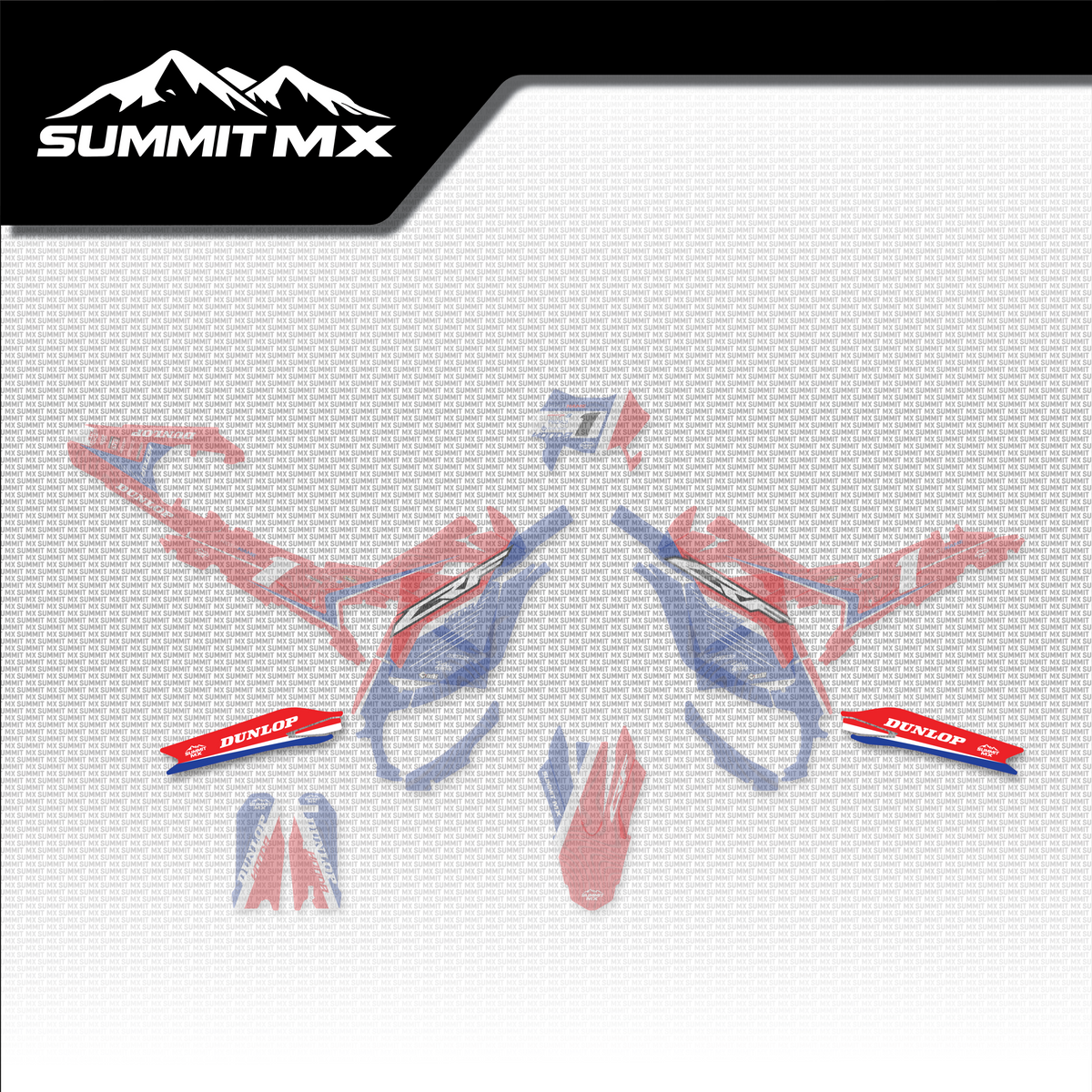 Honda Inspired Ultra Bee Swing Arm Decal shown in place on the full kit layout