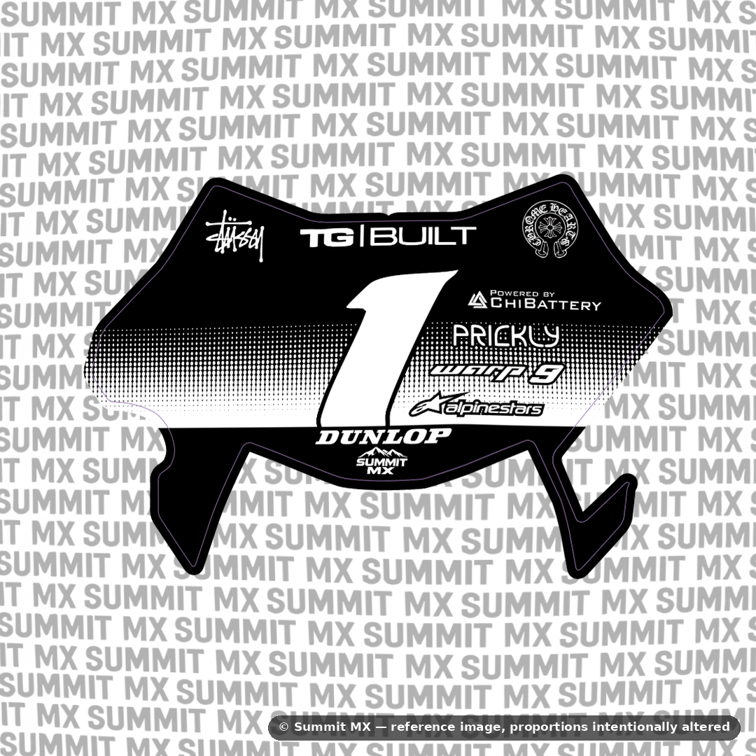 Horizon number plate decal cut for the Ultra Bee number plate