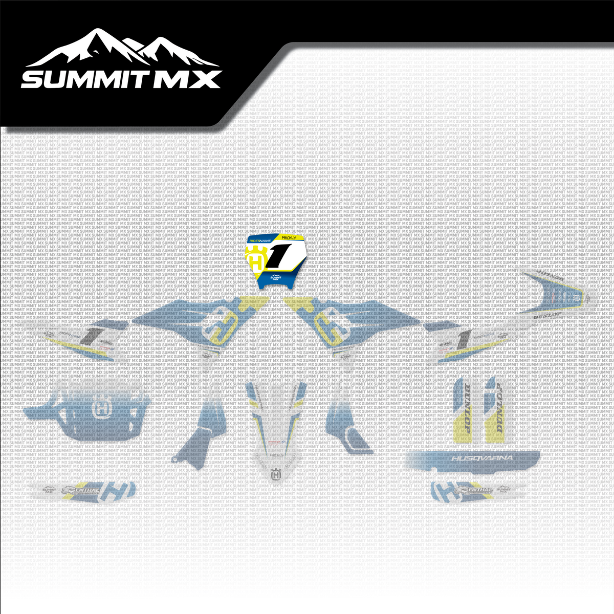 Husqvarna Inspired Altis Delta Number Plate Decal placement on the full kit