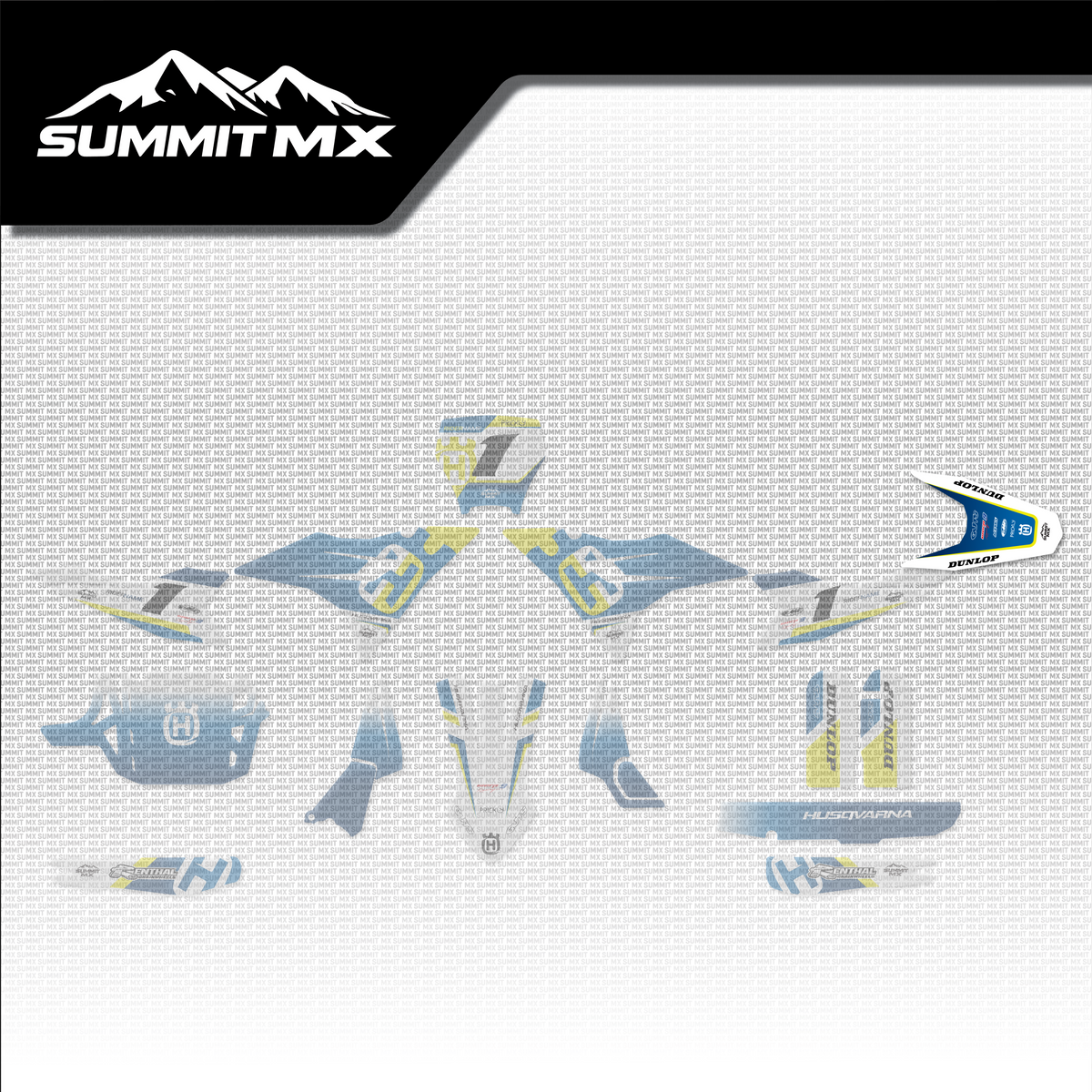 Husqvarna Inspired Altis Delta Rear Fender Decal placement on the full kit