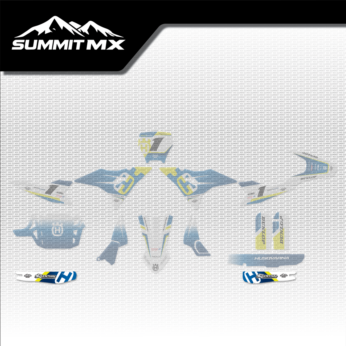 Husqvarna Inspired Altis Delta Swing Arm Decal placement on the full kit