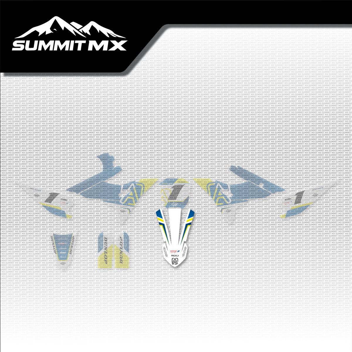 Husqvarna Inspired Altis Sigma Front Fender Decal placement on the full kit