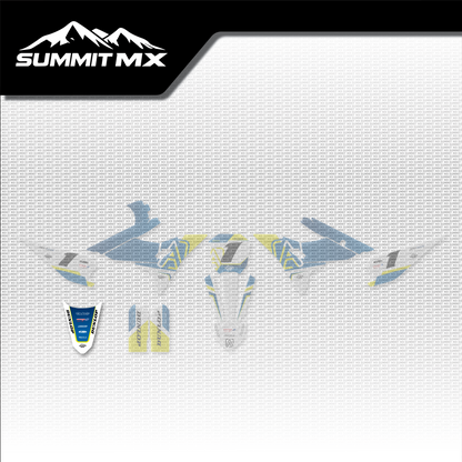 Husqvarna Inspired Altis Sigma Rear Fender Decal placement on the full kit