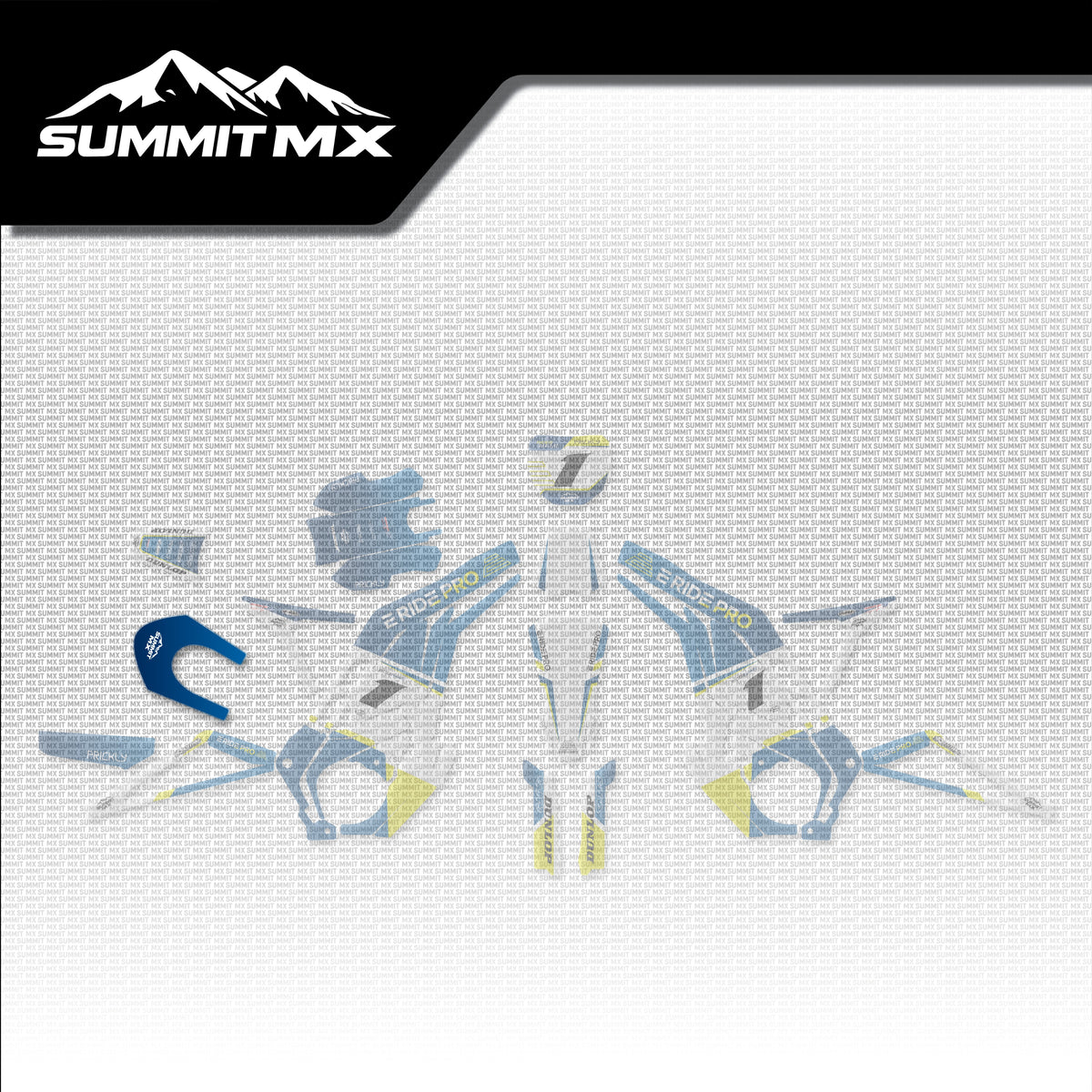 Husqvarna Inspired E-Ride Pro Rear Mud Guard Decal placement on the full kit