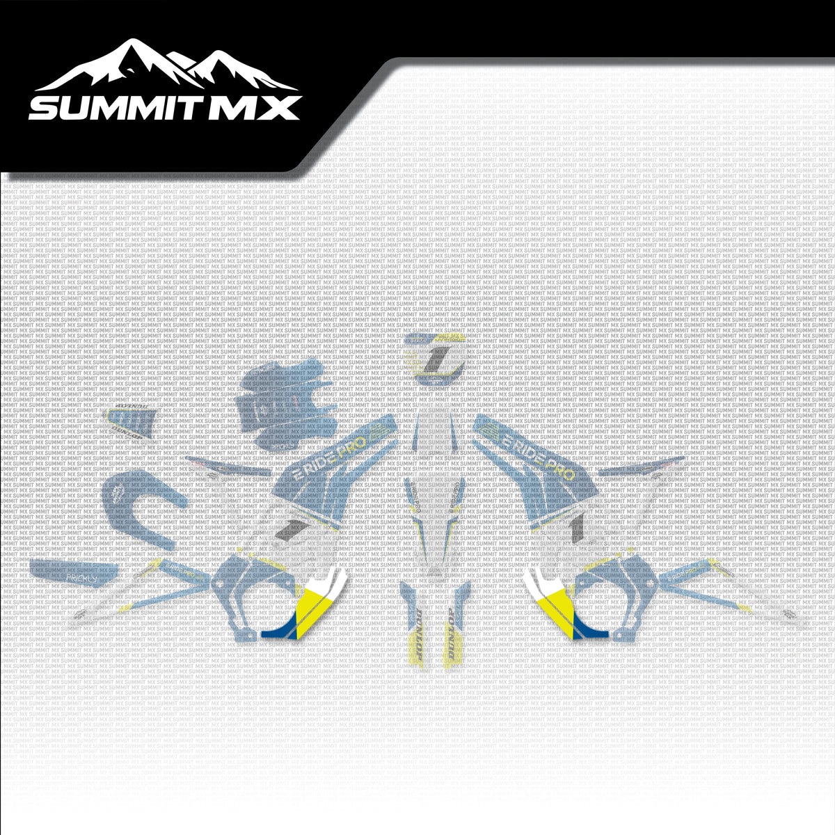 Husqvarna Inspired E-Ride Pro Skid Plate Decals placement on the full kit