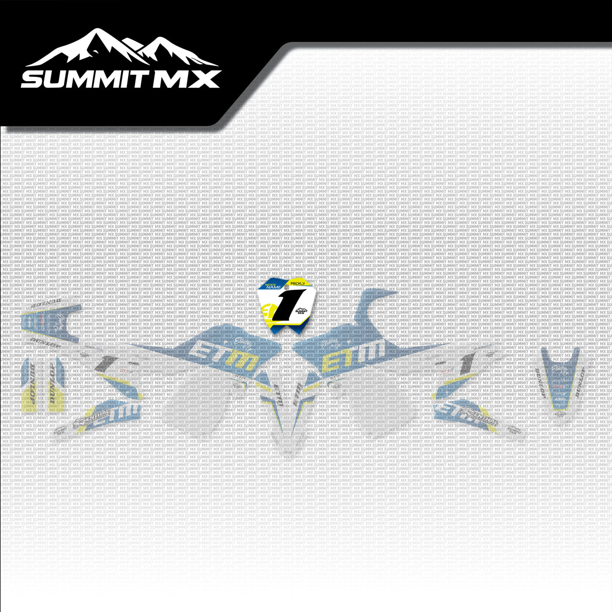 Husqvarna Inspired ETM RTR Number Plate Decal placement on the full kit