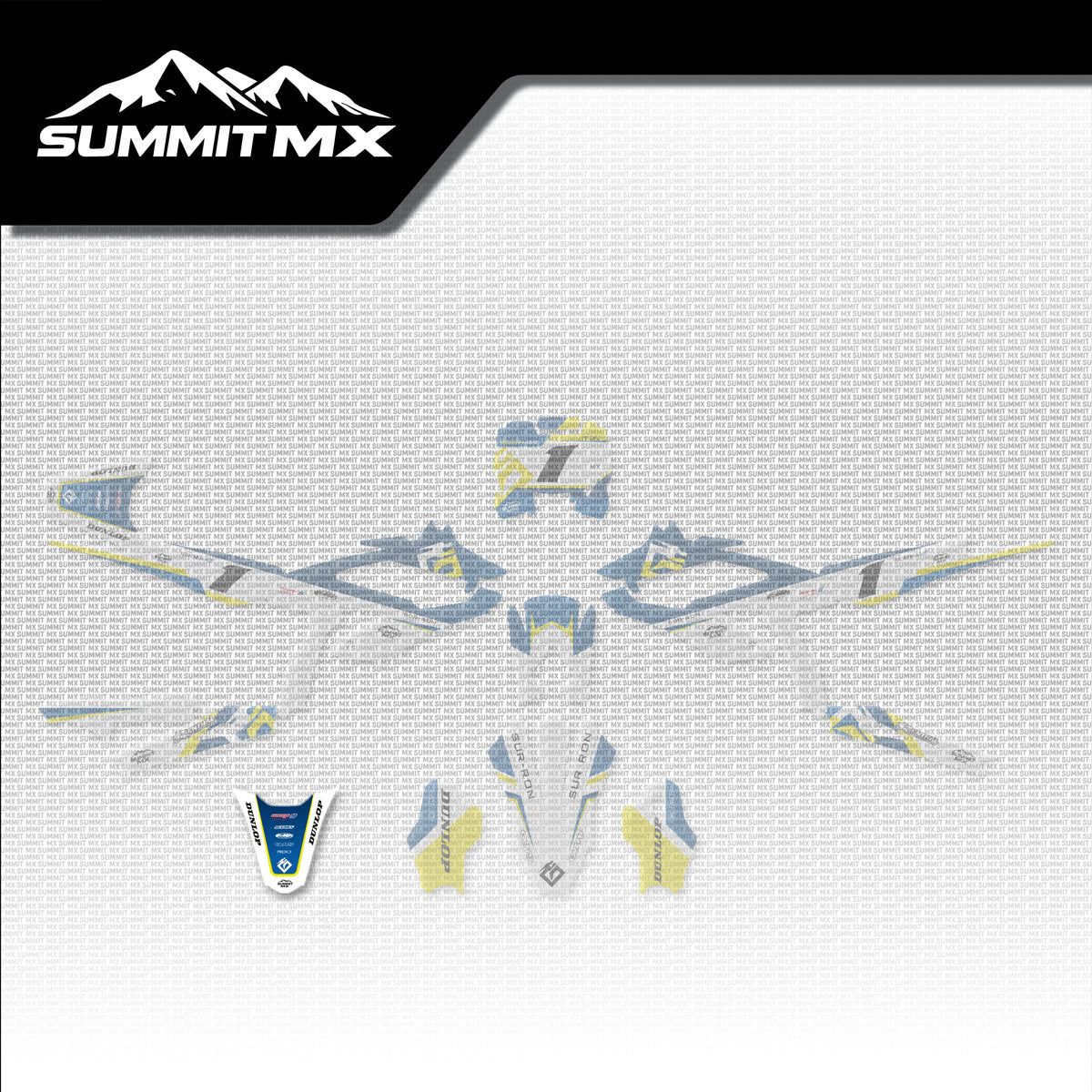Husqvarna Inspired Hyper Bee Rear Fender Decal placement on the full kit