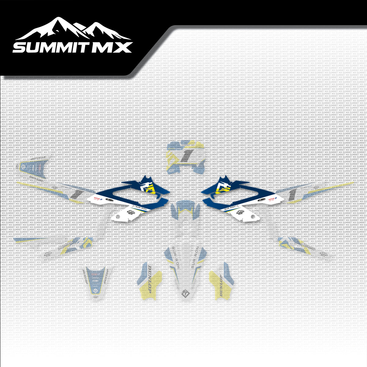 Husqvarna Inspired Hyper Bee Side Shroud Decals placement on the full kit