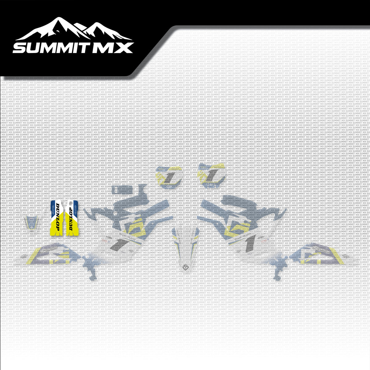 Husqvarna Inspired Light Bee Fork Guard Decals placement on the full kit