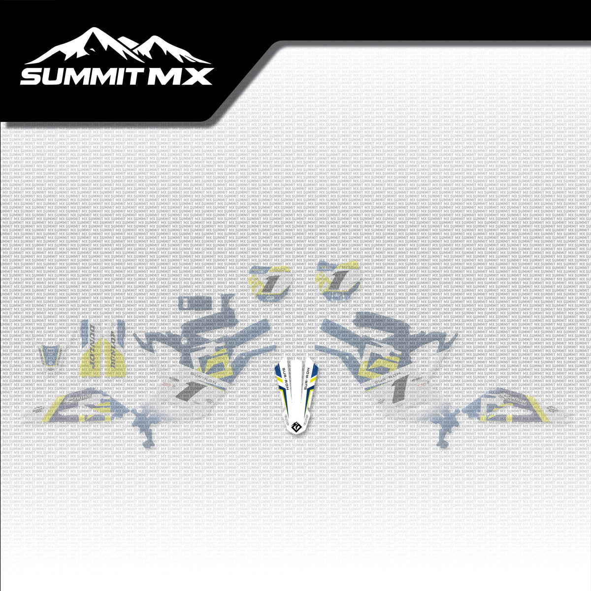 Husqvarna Inspired Light Bee Front Fender Decal placement on the full kit
