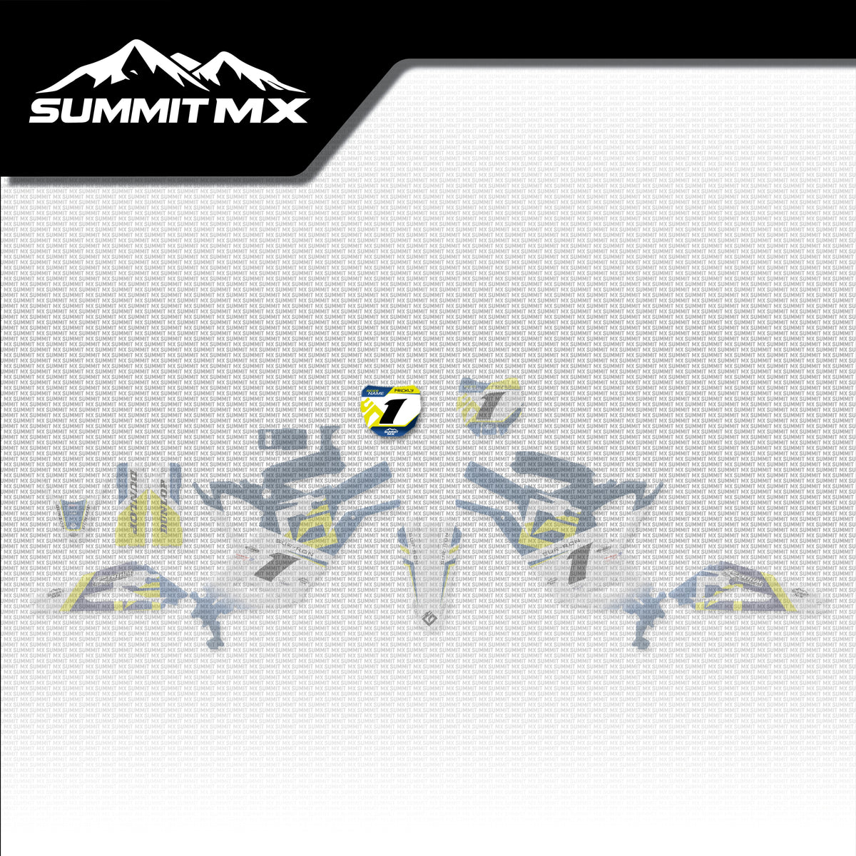 Husqvarna Inspired Light Bee Number Plate Decal (2024 and Earlier) placement on the full kit