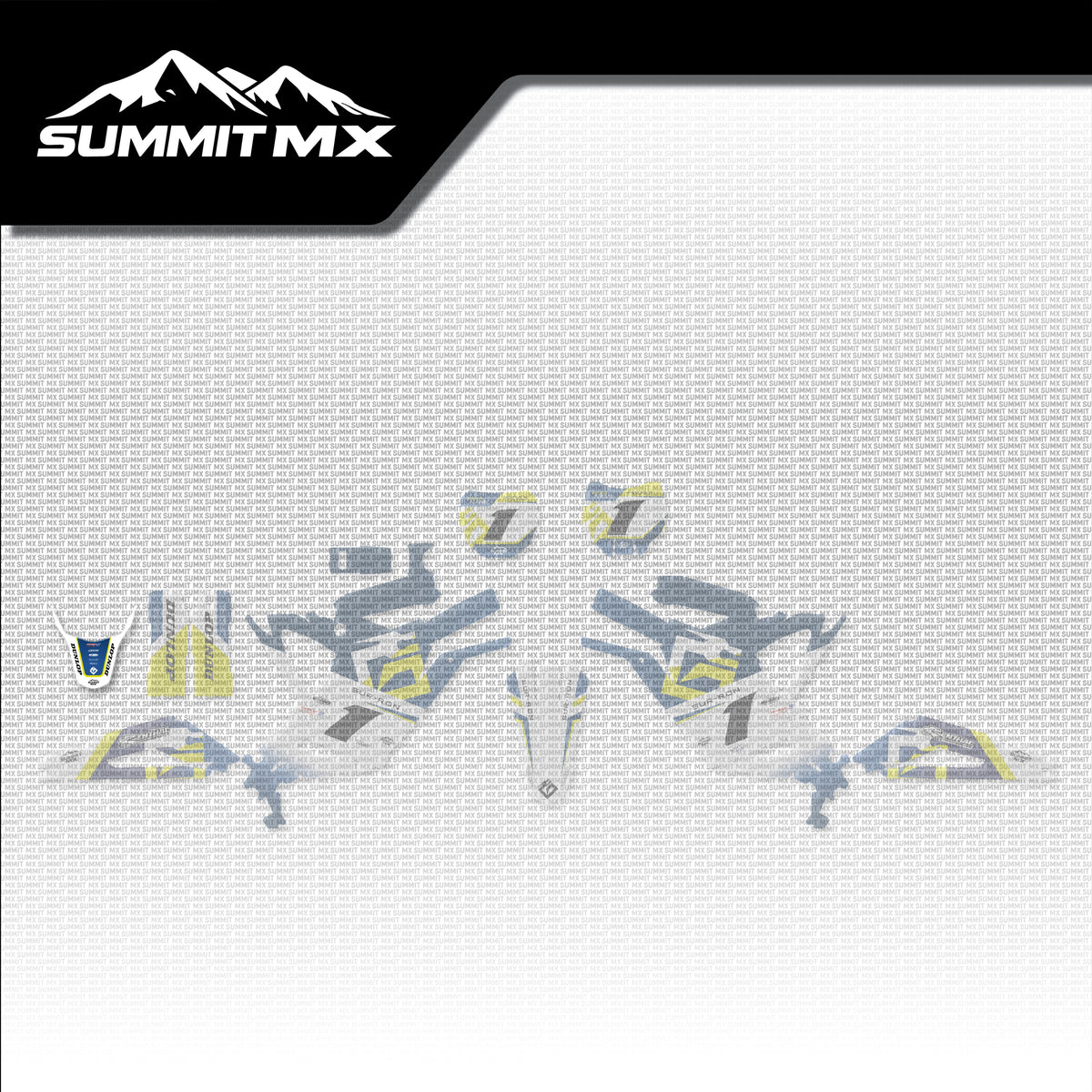 Husqvarna Inspired Light Bee Rear Fender Decal placement on the full kit