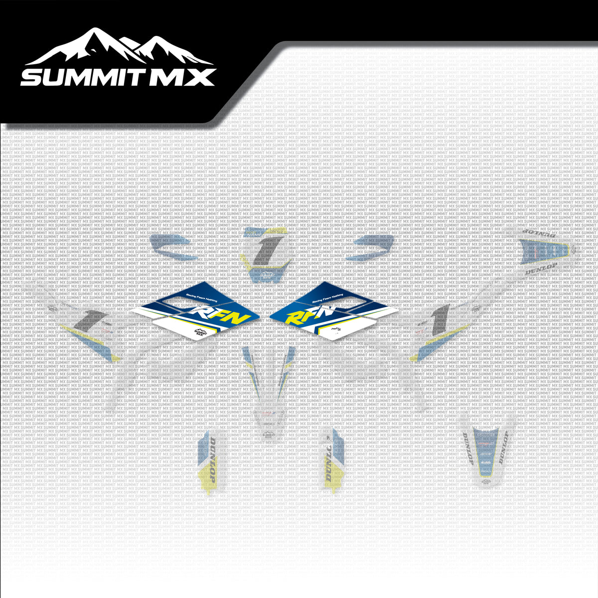 Husqvarna Inspired RFN Warrior Pro SX-E15 Front Shroud Decals placement on the full kit