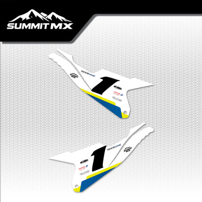Husqvarna Inspired RFN Warrior Pro SX-E15 Side Number Plate Decals