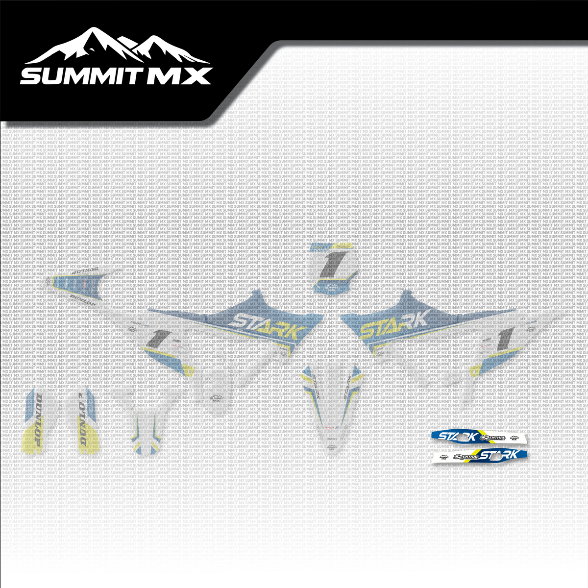 Husqvarna Inspired Stark Varg Swing Arm Decals placement on the full kit
