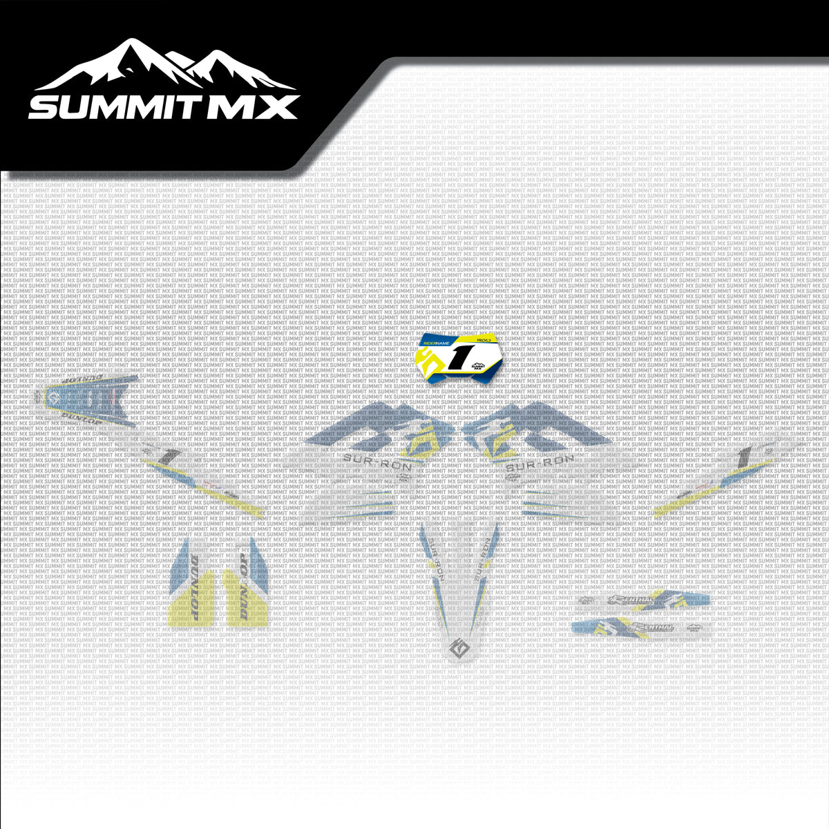 Husqvarna Inspired Storm Bee Number Plate Decal placement on the full kit