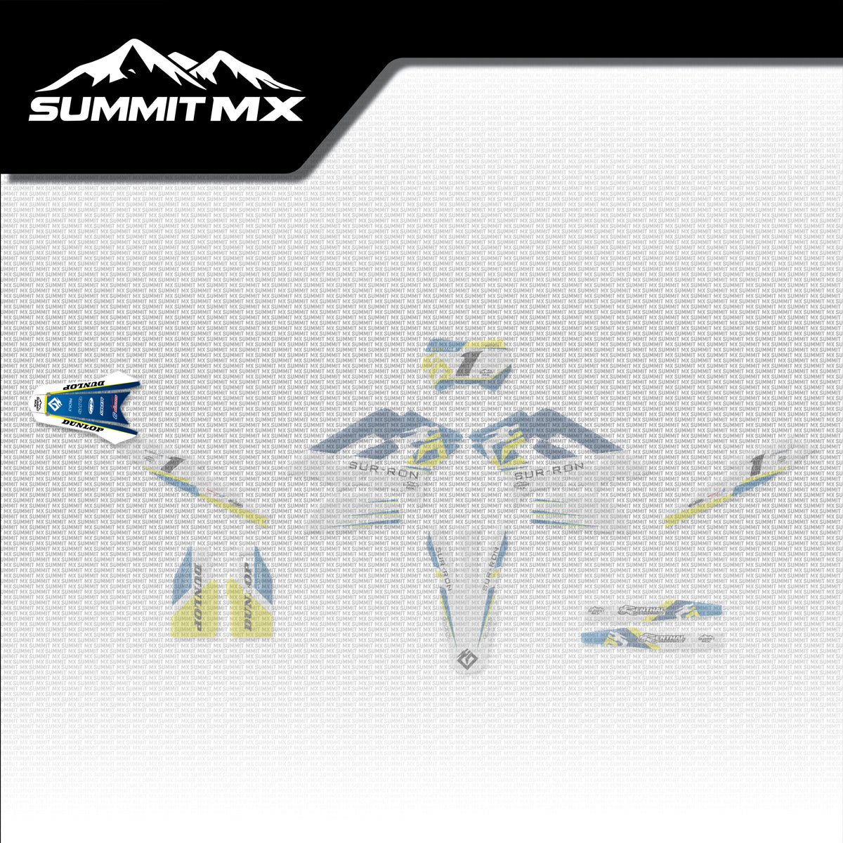 Husqvarna Inspired Storm Bee Rear Fender Decal placement on the full kit