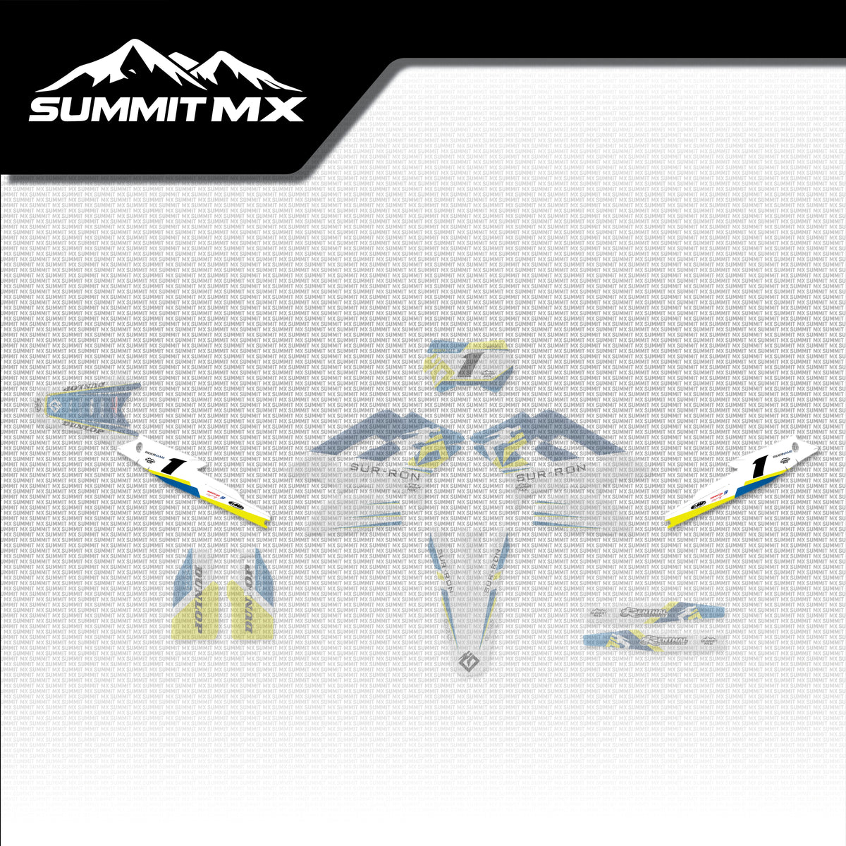 Husqvarna Inspired Storm Bee Side Number Plate Decals placement on the full kit