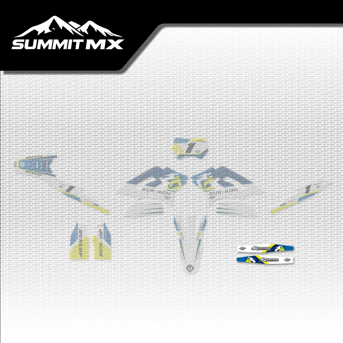 Husqvarna Inspired Storm Bee Swing Arm Decals placement on the full kit